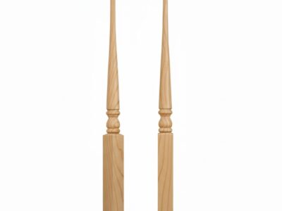 ASCENSION STAIR PARTS 4013PT Stabilizer Newel – Colonial Maple Wood Stair Newel, 3″ Base × 43″ Height