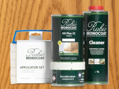 RUBIO MONOCOAT Oil Plus 2C Bundle – Honey 1.3 Liter Wood Stain & Finish Kit (390–650 sq ft)
