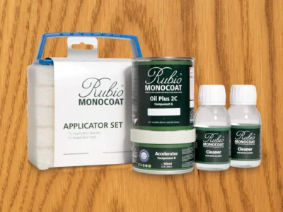 RUBIO MONOCOAT Oil Plus 2C Bundle – Honey 390 mL Wood Stain & Finish Kit (120–195 sq ft)