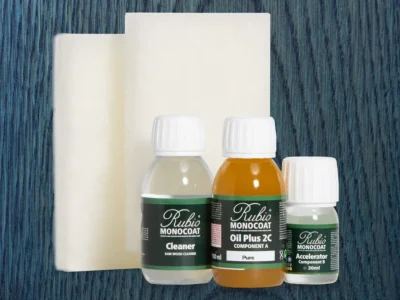 RUBIO MONOCOAT Oil Plus 2C Bundle – Midnight Sky 130 mL Wood Stain & Finish Kit (40–65 sq ft)