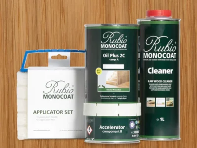 RUBIO MONOCOAT Oil Plus 2C Bundle – Pure 1.3 Liter Wood Stain & Finish Kit (390–650 sq ft)