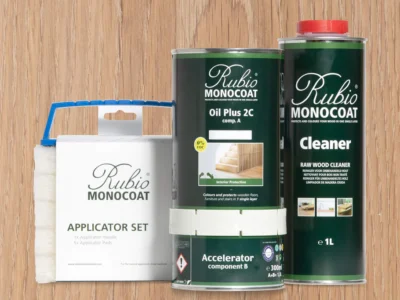 RUBIO MONOCOAT Oil Plus 2C Bundle – Smoke 1.3 Liter Wood Stain & Finish Kit (390–650 sq ft)