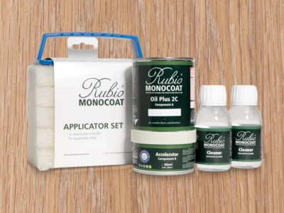 RUBIO MONOCOAT Oil Plus 2C Bundle – White 390 mL Wood Stain & Finish Kit (120–195 sq ft)